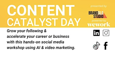 Imagem principal do evento Content Catalyst Day: Learn AI Tools & Video Marketing Strategies