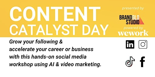 Hauptbild für Content Catalyst Day: Learn AI Tools & Video Marketing Strategies