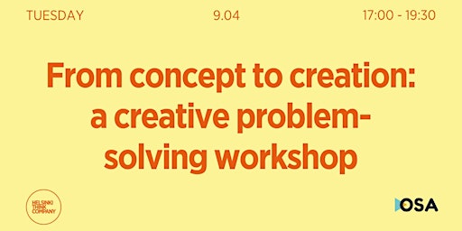 Hauptbild für From concept to creation: a creative problem-solving workshop