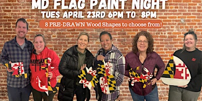 MD Flag Wood Sign Paint Night @ NEO Pizza Annapolis  Maryland Craft Parties primary image