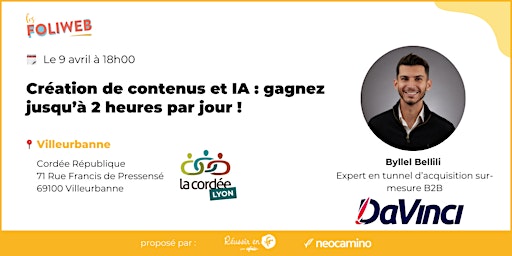 Primaire afbeelding van Création de contenus et IA : gagnez jusqu’à 2 heures par jour !