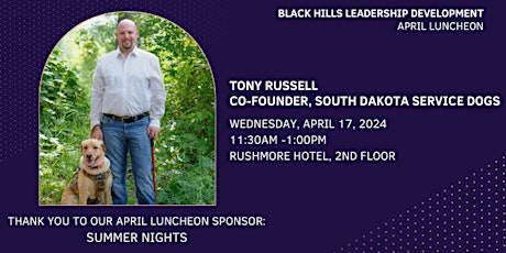 April BHLD Luncheon with Tony Russell, Co-Founder SD Service Dogs