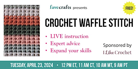 Primaire afbeelding van Learn to Crochet the Waffle Stitch