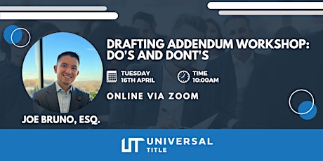 Drafting Addendum Workshop: Do's and Dont's