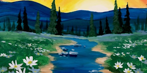 A Sun Sets in the Meadow - Paint and Sip by Classpop!™ primary image