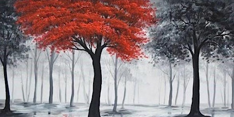 Lone Red Tree Paint Party