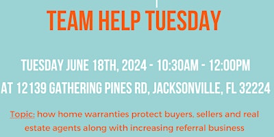 Imagen principal de Team Help Tuesday - Home Warranties