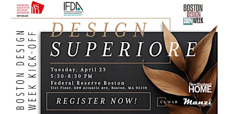 Boston Design Week Kick-Off Celebration: Design Superiore primary image