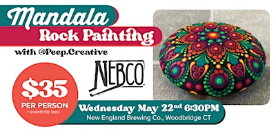 Imagen principal de Meditative Mandala Rock Painting @ New England Brewing!