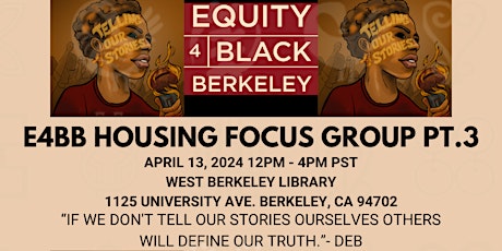 Equity 4 Black Berkeley Housing Focus Group Pt.3