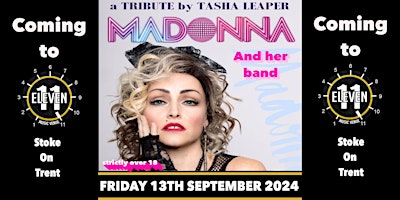 Imagem principal do evento Madonna by Tasha Leaper and her band live Eleven stoke
