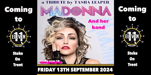 Imagem principal do evento Madonna by Tasha Leaper and her band live Eleven stoke