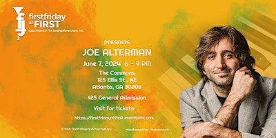 Primaire afbeelding van First Friday at First "LIVE"- Jazz Series 2024 -  Joe Alterman - June 7