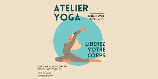 Primaire afbeelding van ATELIER ECTO : Cours d'introduction au Yoga - Marine Farge