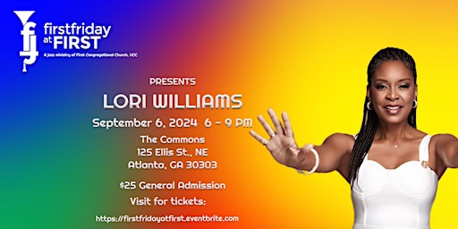 Immagine principale di First Friday at First "LIVE"- Jazz Series 2024 -  Lori Williams - Sept 6 