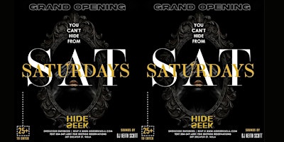 THE ADULT PLAYGROUND @ HIDE/SEEK EVERY SATURDAY (25+) primary image