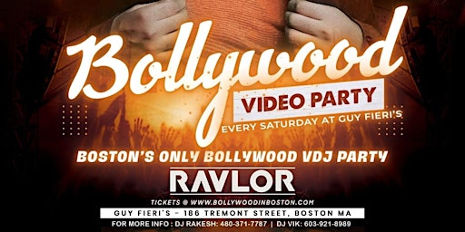 Primaire afbeelding van BOLLYWOOD SATURDAYS - VIDEO DANCE PARTY - DJ RAVLOR