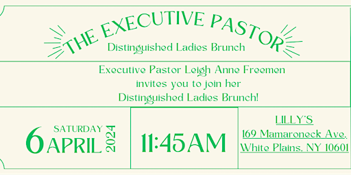 Executive Pastor Distinguished Ladies Brunch primary image