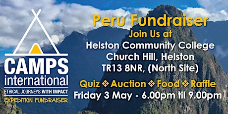 Helston Community College Peru Fundraiser (One Ticket-Table of 6)