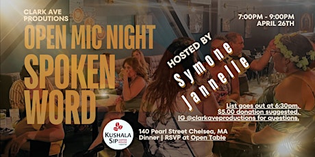 Open Mic Night: Spoken Word hosted by Symone Jannelle