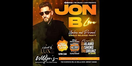 Jon B Live Single Release Party presented by Melanin Market primary image