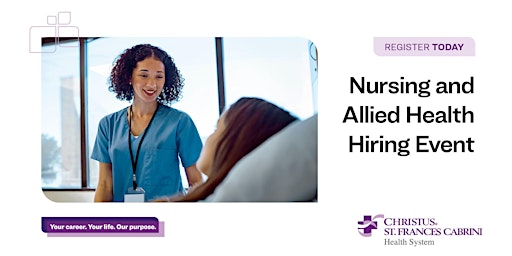 Primaire afbeelding van Nursing and Allied Health Hiring Event