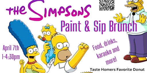 A Simpsons Paint and Sip Brunch primary image