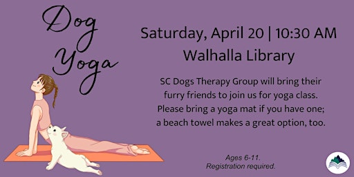 Imagem principal do evento Dog Yoga - Walhalla Library