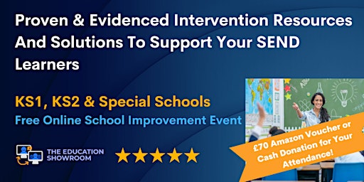 Evidenced Intervention Resources & Solutions To Support Your SEND Learners primary image