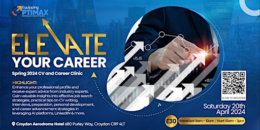 Primaire afbeelding van Elevate Your career (Spring 2024 CV & Career Clinic) organised by OptiMax.