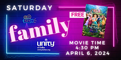 Hauptbild für In-Person: FREE Saturday Family Movie “Encanto”, April 6, 4:30 pm – 7 pm