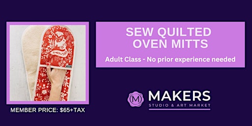 Imagem principal do evento Sew your own Quilted Oven Mitts!