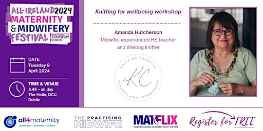 Immagine principale di Knitting for wellbeing workshop with Amanda Hutcherson 