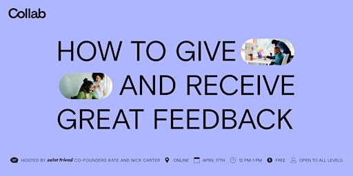 Imagen principal de How to give and receive great feedback