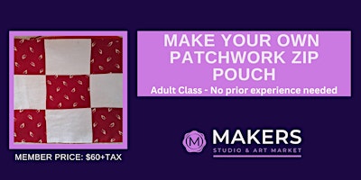 Sew your own Patchwork Zipper Pouch primary image