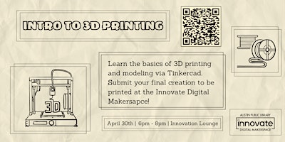 Image principale de Intro to 3D Printing