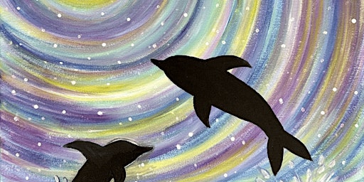 Primaire afbeelding van Moody Dolphins - Paint and Sip by Classpop!™