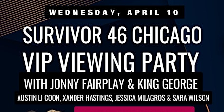 Hauptbild für Survivor 46 Viewing Party Jonny Fairplay & King George - Chicago