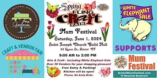 Primaire afbeelding van Spring Fling Vendor & Craft Fair for Bristol Mum Festival