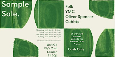 Oliver Spencer, Folk, YMC + Cubitts Sample Sale - Up To 80% Off! primary image