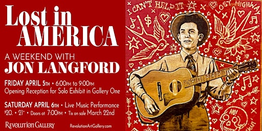 Primaire afbeelding van LOST IN AMERICA: Jon Langford Live at The Lounge at Revolution Gallery