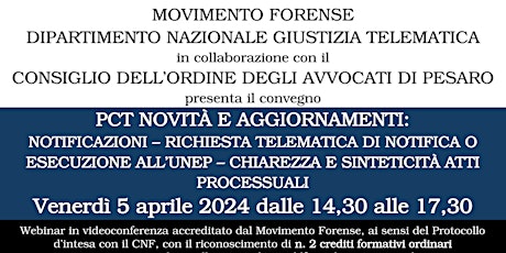 Imagem principal do evento PCT Novità e aggiornamenti: notifiche-UNEP-chiarezza e sinteticità