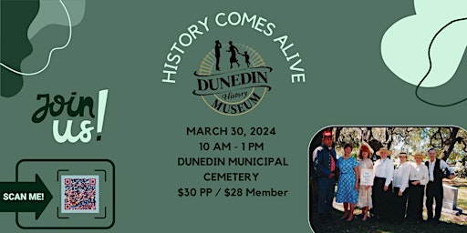 Imagem principal do evento History Comes Alive! presented by the Dunedin History Museum