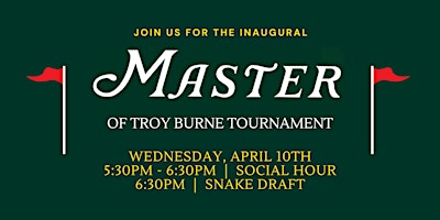 Master of Troy Burne | The First Inaugural Masters Golf Event primary image