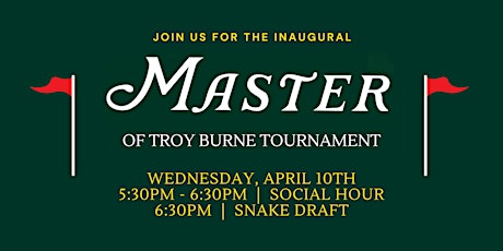 Master of Troy Burne | The First Inaugural Masters Golf Event