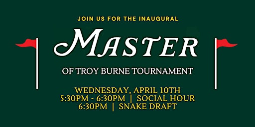 Master of Troy Burne | The First Inaugural Masters Golf Event primary image