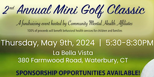 Primaire afbeelding van CMHA's 2nd Annual Mini Golf Classic