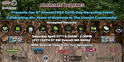 Image principale de Interstate Batteries 6th Annual FREE Earth Day Recycling Event