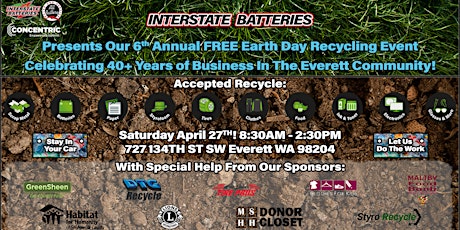 Interstate Batteries 6th Annual FREE Earth Day Recycling Event