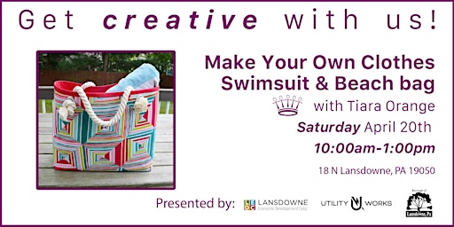 Imagem principal do evento Make Your Own Clothes "Simple Swimsuit & Beach Bag"